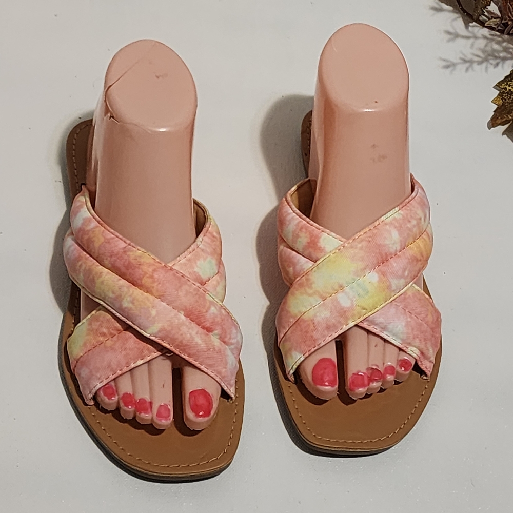 Soda Pink Tie-Dye Sandals